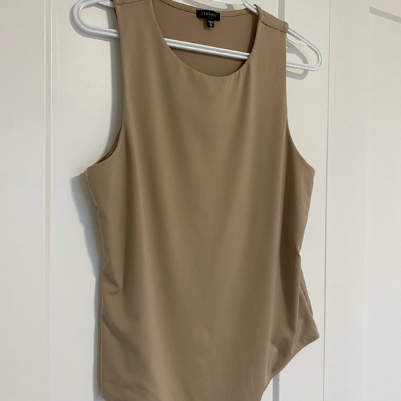 Dynamite Closet Essential Basic Crew Neck Nude‎ Tan Sleeveless Bodysuit Size XL - Picture 5 of 6